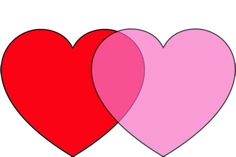 Two Overlapping Hearts Free Stock Photo Public Domain Pictures