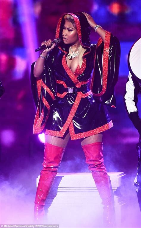Nicki Minaj Puts Up Sexy Display In Very Racy Red Dress During Bet