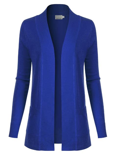 Made By Olivia Womens Open Front Long Sleeve Classic Knit Cardigan