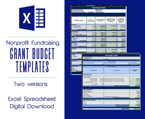 Nonprofit Budget Template For Grant Proposals Grant Budget Templates