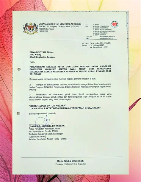 Contoh Surat Pelantikan Jawatankuasa Surat Lantikan Jk Pps Skpmg2