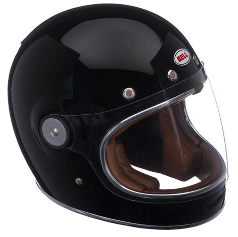 Bell Black Adult Bullitt Solid Full Face Retro Motorcycle Helmet Ebay