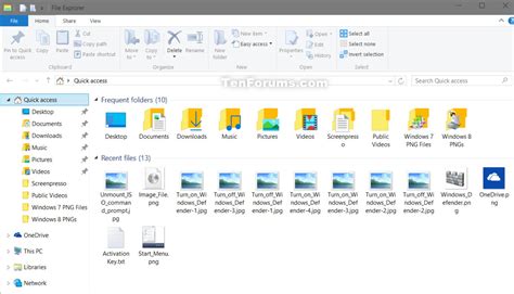 Add Or Remove Recent Files From Quick Access In Windows 10 Tutorials