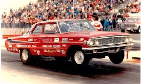 64 Ford Galaxie Drag Racing Cars Old School Muscle Cars Drag Racing