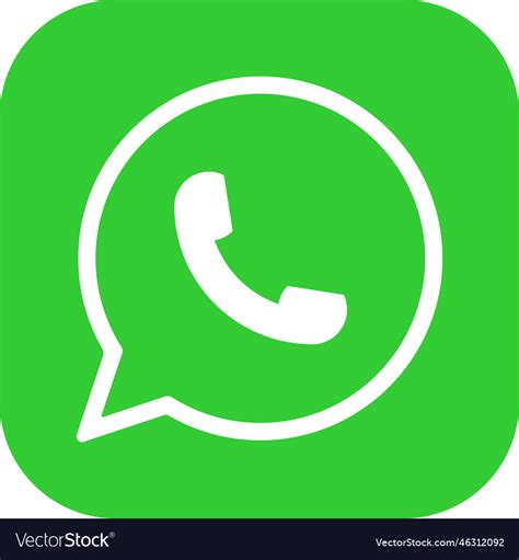 Whatsapp Logo Messenger Icon Realistic Social Vector Image