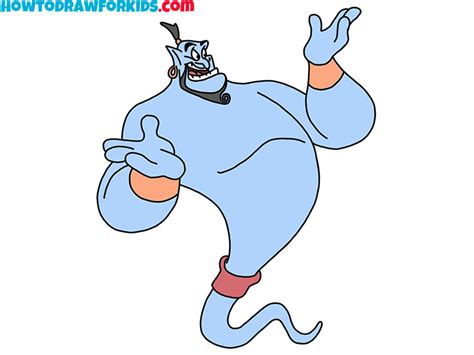 How To Draw The Genie Easy Drawing Tutorial For Kids