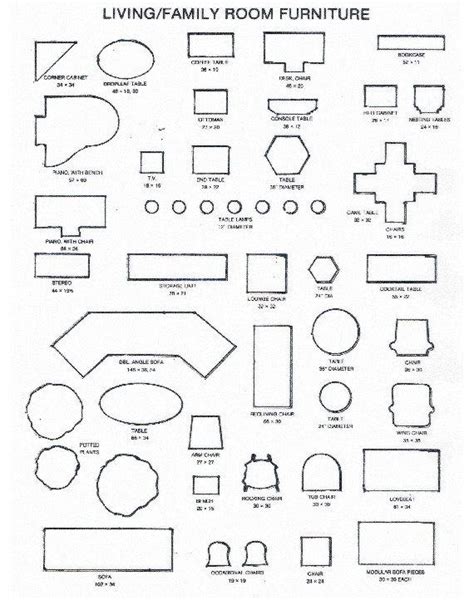 You will get all this furniture in the.pdf file. Printable room plan furniture templates