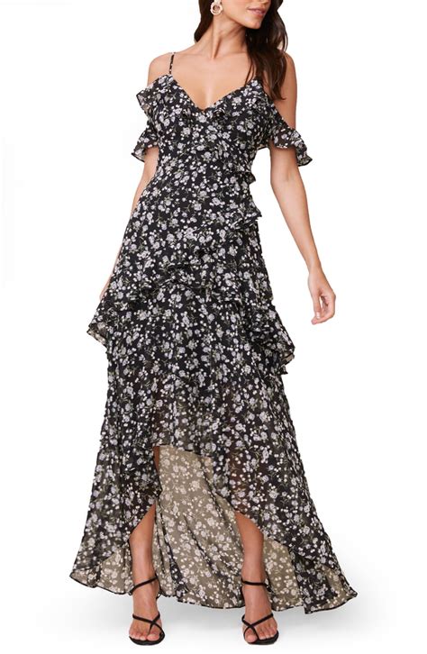 Astr The Label Highlow Tiered Ruffle Maxi Dress Nordstrom Ruffled