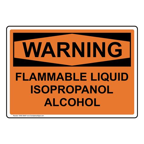 Osha Flammable Combustible Liquids Sign Ode