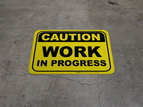Caution Work In Progress Floor Sign