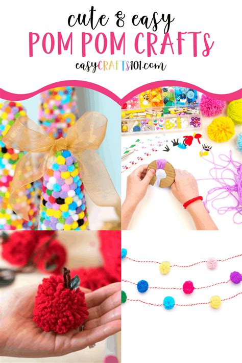 Cute And Easy Pom Pom Crafts Easy Crafts 101