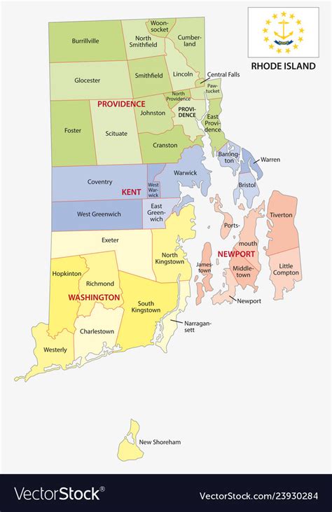 Printable Map Of Rhode Island