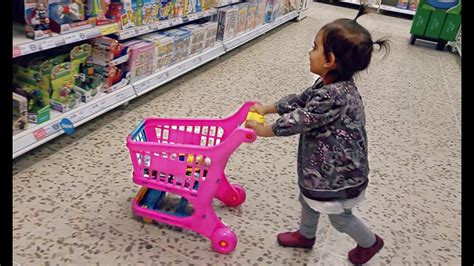 Baby Doing Grocery Shopping Toy Shopping Cart Youtube
