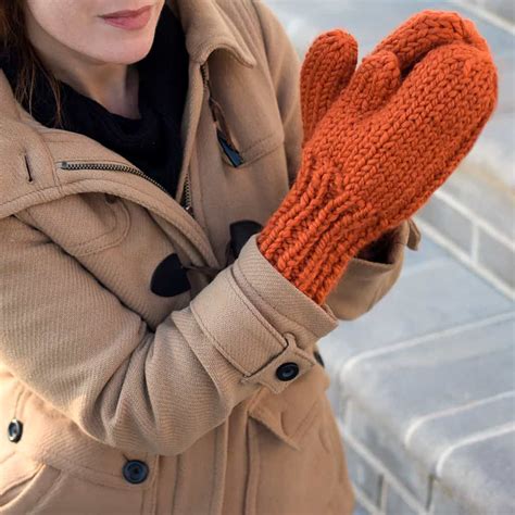 Easy Thick And Quick Mittens Knitting Pattern