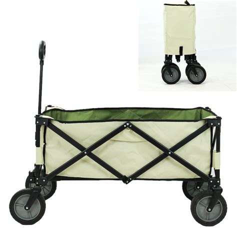 Outdoor Garden Trolley Folding Trolley 4 Wheeled Camping Foldable Cart