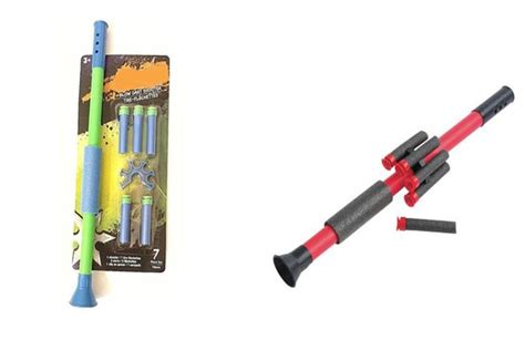 7 Piece Set Soft Blow Dart Shooter Kids Toys Games Blow Dart Kids