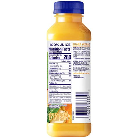 Naked Probiotic Machine Tropical Mango Juice Smoothie 15 2 Fl Oz Shipt