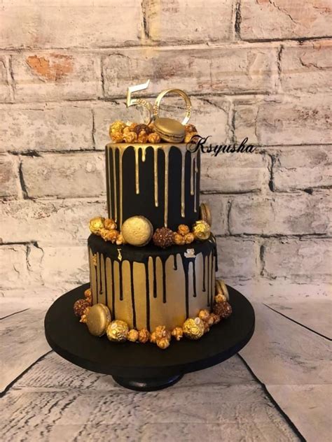 Black And Gold Birthday Cakes For Men 25th Birthday Cakes Birthday