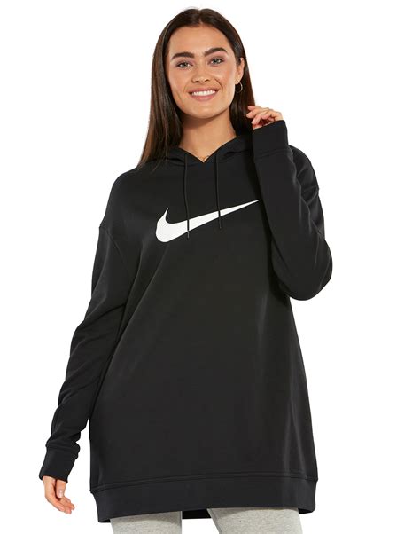 Womens Black Nike Swoosh Hoodie Life Style Sports