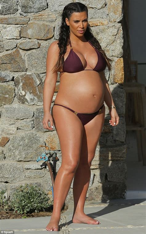 Kim Kardashian Is Pregnant And Proud As She Shows Off Her Growing Bump In A Bikini On Sunshine