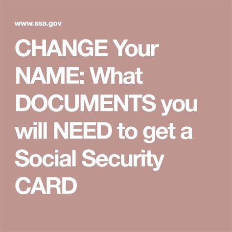 However, there are times when you must present your card as proof of identification. CHANGE Your NAME: What DOCUMENTS you will NEED to get a Social Security CARD | Social security ...