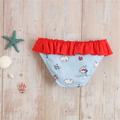 Culetín Bebé Con Estampado Pirata Azul Y Rojo Dadati Moda Infantil