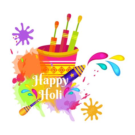Holi Pichkari Vector Hd Png Images Happy Holi Gulal Pichkari Color