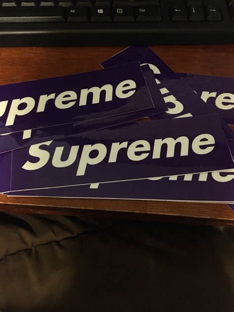 Supreme Purple Box Logo Sticker