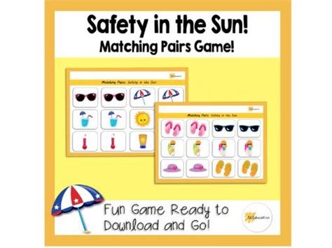 Safety In The Sun │ Memory Game │ Matching Pairs Ks1 Pshe