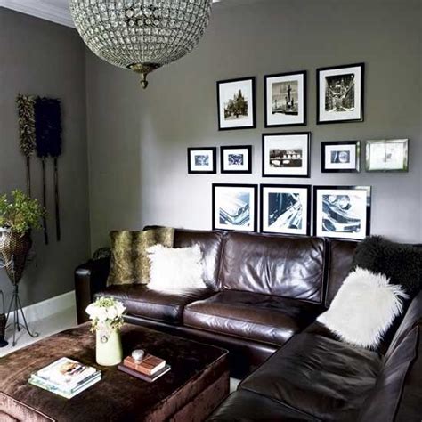 20 Grey Walls With Brown Leather Couch