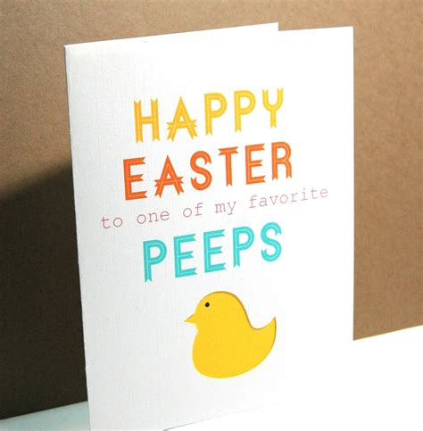 Etsygreetings Handmade Cards Peeps Easter Card