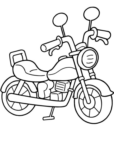 Shall we make a custom paint on these bikes? Easy coloring page motorbike to print or download for children