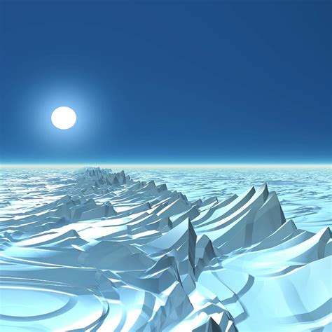 Icy Alien Planet Artwork By Mehau Kulyk