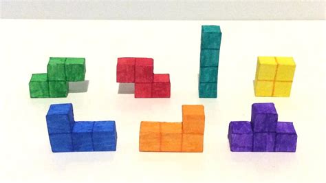 How To Make Paper Tetris Blocks Youtube