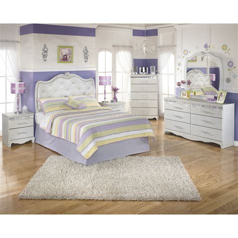 Standard kids' bedroom groups include all the familiar pieces, with extras such as bookshelves, desks, and vanities. Signature Design by Ashley Zarollina Panel Customizable ...