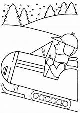 Snowmobile Coloring Access Easy sketch template