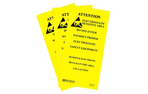 Esd Awareness Adhesive Sign Botron Company Inc