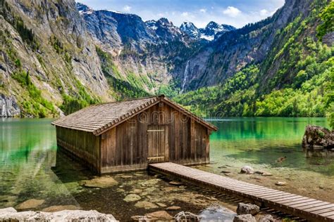 Obersee Lake Berchtesgaden Germany Stock Image Image Of Forest