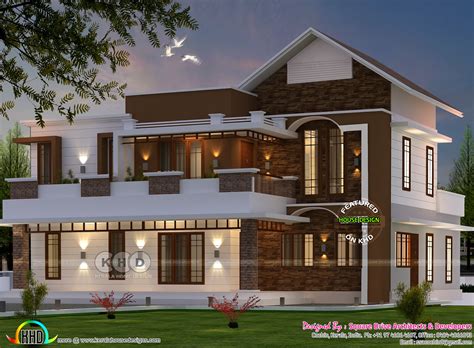 2700 Square Feet 4 Bedroom Mixed Roof Modern House Kerala Home Design