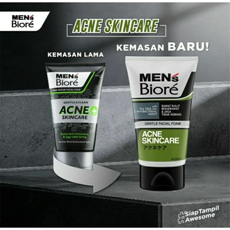 Jual MEN S BIORE Facial Foam Non Scrub Acne Skincare 100g Shopee