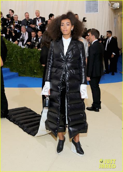 Solange Knowles Wears Chic Puffer Jacket To Met Gala 2017 Photo