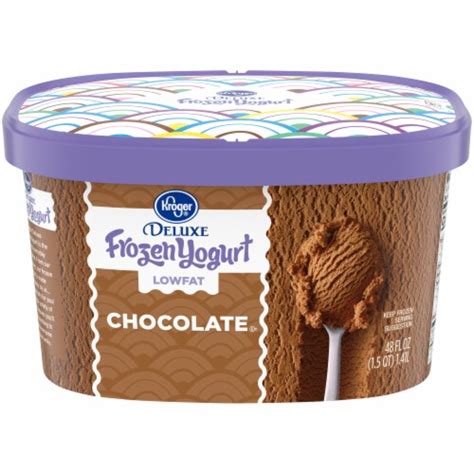 Kroger Deluxe Low Fat Chocolate Frozen Yogurt Tub 48 Oz King Soopers