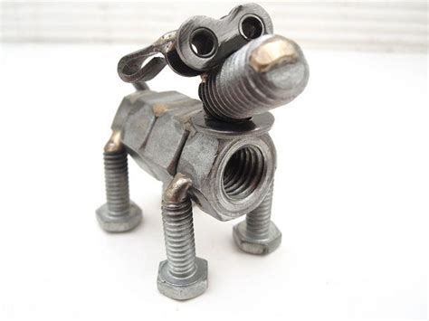 Nuts And Bolts Dog Sculpture Metal Art Projects Welding Art Metal Art