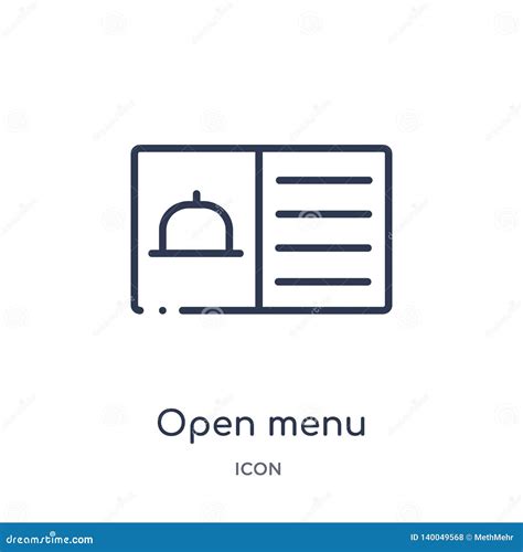 Linear Open Menu Icon From Bistro And Restaurant Outline Collection