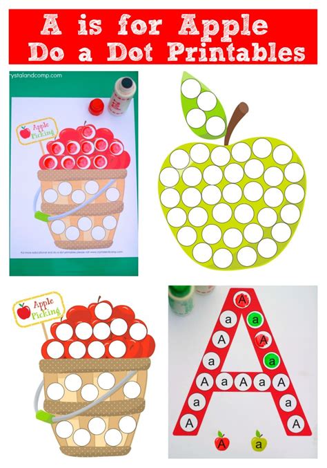 Download FREE Preschool Dot-a- Dot A is for Apple Printables | Free ...