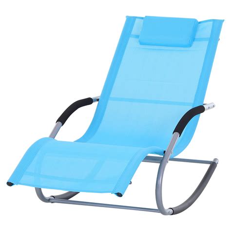 Outsunny Zero Gravity Chaise Rocker Patio Lounge Chairs Recliner
