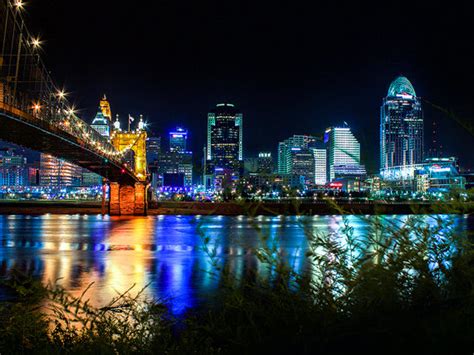 Cincinnati Skyline Cincinnati Night Photography Urban Landscape Art