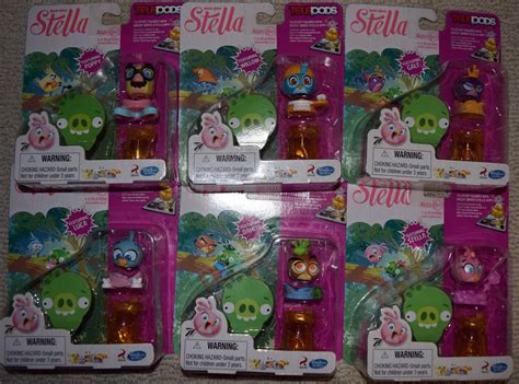 Angry Birds Stella Telepods Complete Set Of 6 Dahlia Gale Willow Poppy