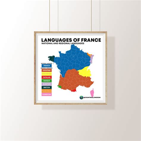Languages Of France Map Etsy