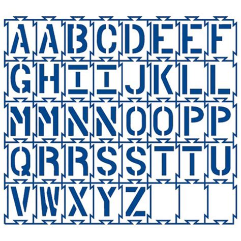 Interlocking Alphabet Stencils Stop